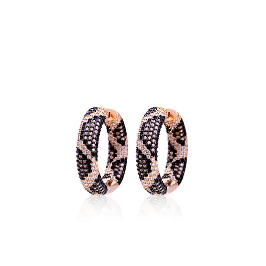 Snake pattern Hoop Earrings