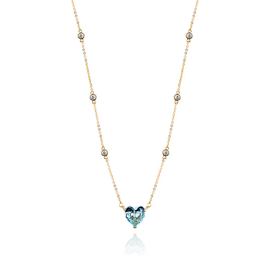 Blue Heart Necklace